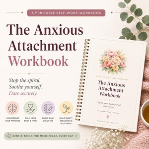 Anxious Attachment Workbook, Self-Help Journal, Dating Anxiety, Stop Overthinking (Digital Download)