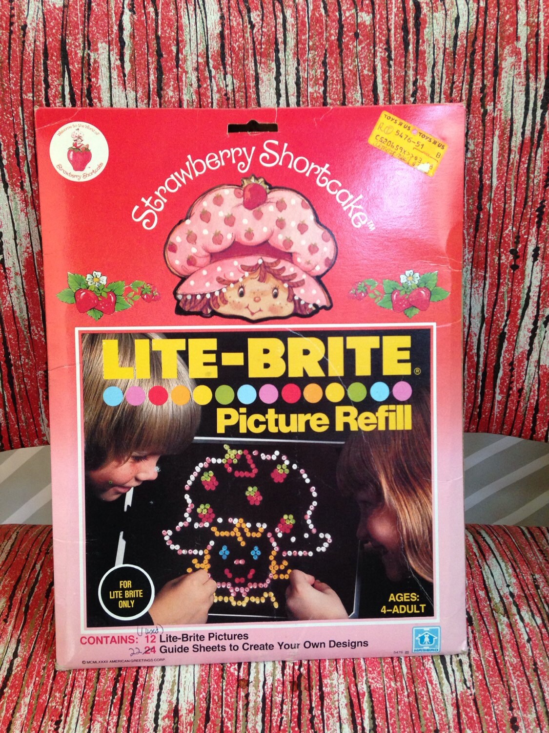 Vintage Lite Brite Toy Milton Bradley With Blank Refill Sheets 