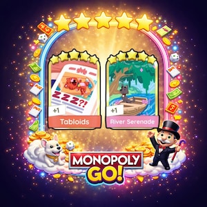 Monopoly Go Golden Blitz - Tabloids / River Serenade (1 stuks per bestelling)