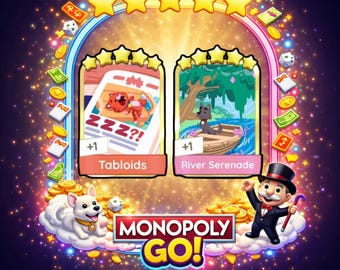 Monopoly Go Golden Blitz - Tabloids / River Serenade (1 Pcs per order)