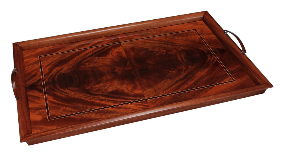 Large handmade Mahogany ottoman tray Etsy