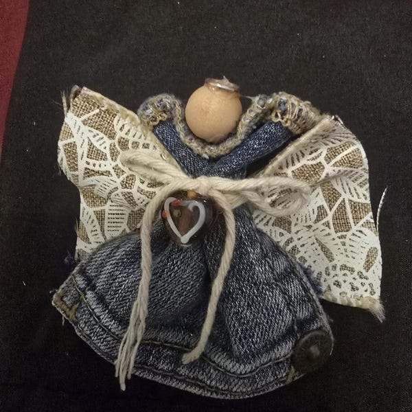 Custom Memorial Pocket Angel from Loved One's Clothing | Handmade Keepsake, Bereavement Gift