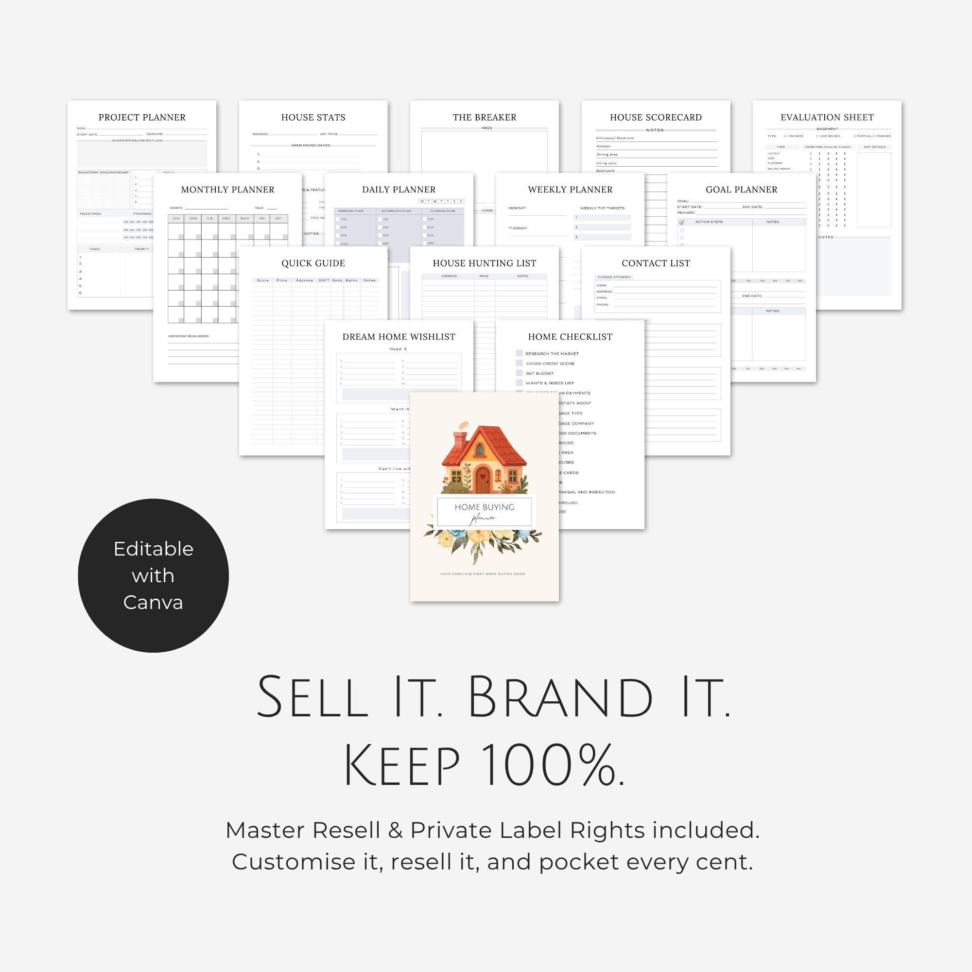 Home Buying Planner Printable Bundle | First Time Home Buyer Checklist ...