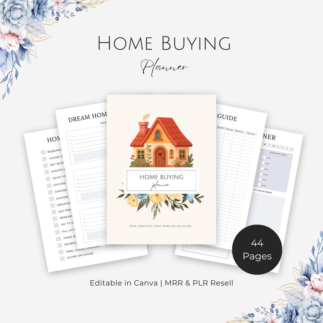 Home Buying Planner Printable Bundle | First Time Home Buyer Checklist ...