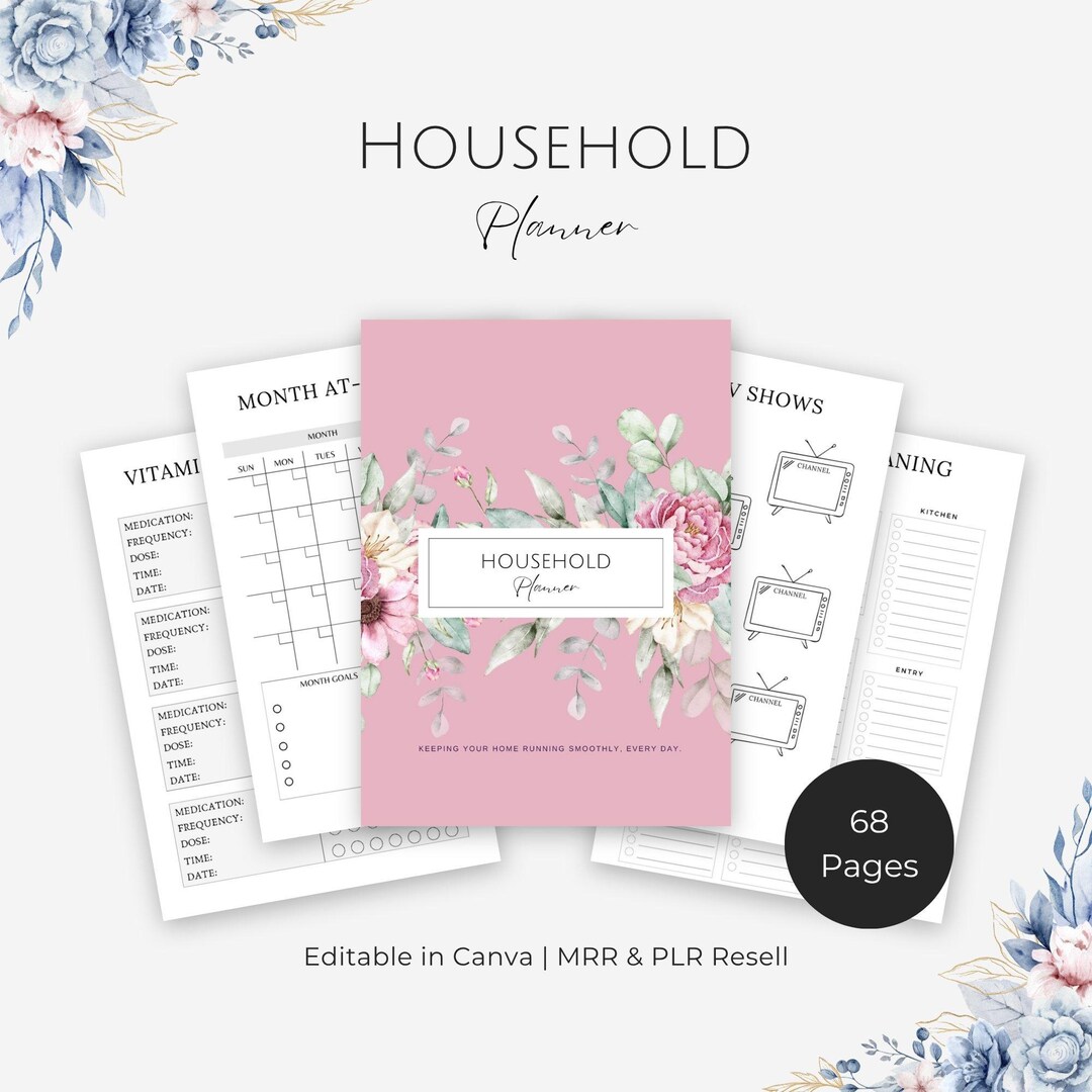 Household Planner Printable | Home Management Binder & Family Organizer ...