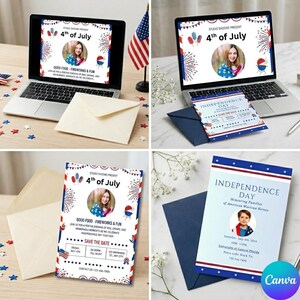 4th of July | Patriotic Military Tribute Invitation| Memorial Gala Program | Independence Day Gala| Wartime Heroes Benefit Dinner Flyer