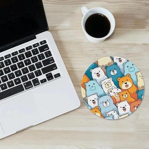 Alfombrilla de ratón redonda personalizada / Alfombrilla de escritorio con foto personalizada, superficie para juegos (20 cm de diámetro)