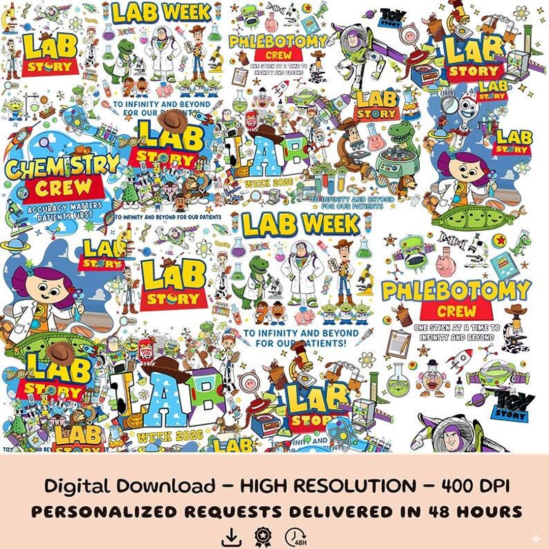 10+ Design Lab Week PNG Bundle, Disneyland Toy Story Lab Week 2026 Png ...