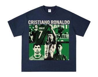 Cristiano Ronaldo Vintage Shirt | CR7 Bootleg Graphic Tee | Retro Football Graphic T-Shirt | Portugal Soccer Merch | Sports Fan Gift Idea