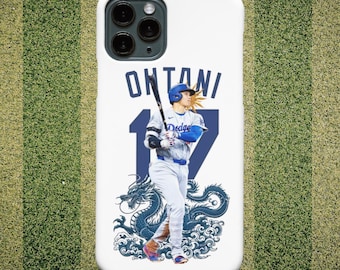 Shohei Ohtani iPhone Case, Japanese Dragon Phone Cover, Los Angeles Baseball Gift, Dodgers 17 Sports Phone Shell, Gift for Baseball Fan