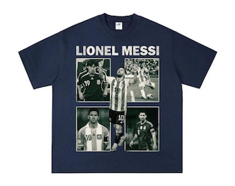 Lionel Messi Vintage Shirt | Retro 90s Messi Bootleg T-shirt | Argentina Football Graphic Tee | Lionel Messi Fans Gift, Gift for Her