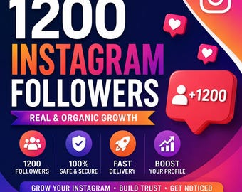 1200 Instagram Followers | Organic IG Growth Service | Social Media Boost for Influencers