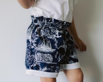 Navy Nautical Shorts