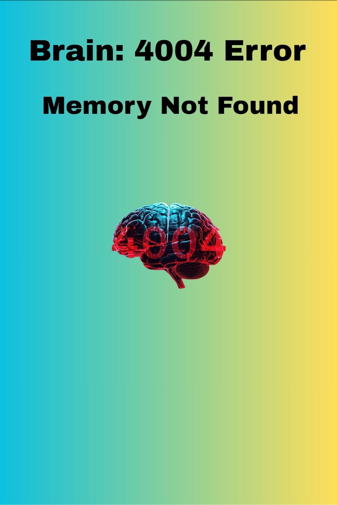 Brain: 4004 Error Memory Not Found - Etsy