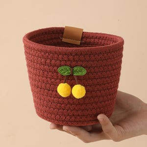 Plant Pot Holder, Round Decorative Basket, Woven Storage Basket, Home Improvement