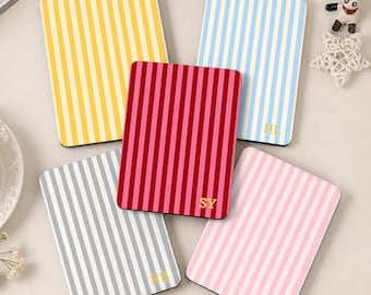 Minimalist Stripes Kobo/Kindle Paperwhite 12th Case, Kindle 2024 Colorsoft, Paperwhite 11th 6.8" 10th 6" Cover, Clear Back, Kobo Clara Case