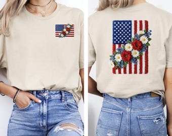 Camiseta con la bandera de Estados Unidos, camiseta del 4 de julio