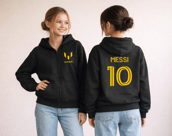 Sudadera con capucha y cremallera completa para jóvenes de Lionel Messi Soccer