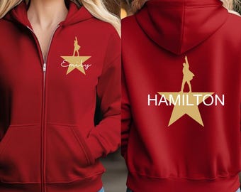 Sudadera con capucha y cremallera completa Hamilton personalizada