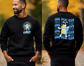 Sudadera Bluey Cool Dads Club, sudadera Bluey Dad, regalo para papá, sudadera Bluey Dad Club, sudadera Bandit Cool Dad Club
