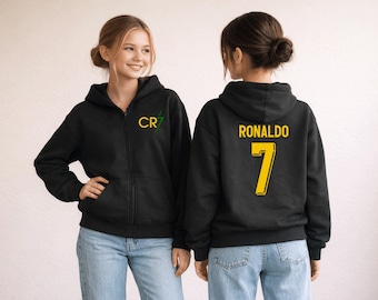 Sudadera con capucha y cremallera completa de Cristiano Ronaldo para jóvenes
