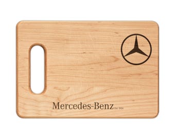 Mercedes Benz engraved Wooden Cutting Board | Personalized Engraving