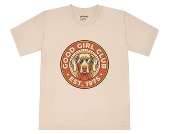 Good Girl Club Dog Emblem T-Shirt | Retro Badge, Established 1975