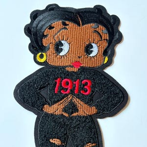 Black Woman Iron On Patch, Sisterhood Embroidered Patch, Large Red Black Jacket Patch, Black Girl Statement Patch, Woman Gift