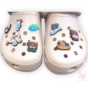 8 Pc Cute Girl Charm Bundle | Soft Girl Summer Shoe Charms | Kawaii Clog Accessories | Little Girl Gift | Tropical Cute Charms