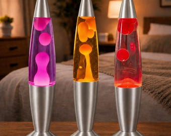 Rocket Lava Lamp Vintage Retro Orange Lava Lamp Bedside Lamp Table Lamp Gift For Him New Home Gift Corporate Gift