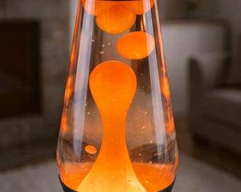 Lava Lamp - Vintage Custom Glow Decor Purple Orange | Unique Retro