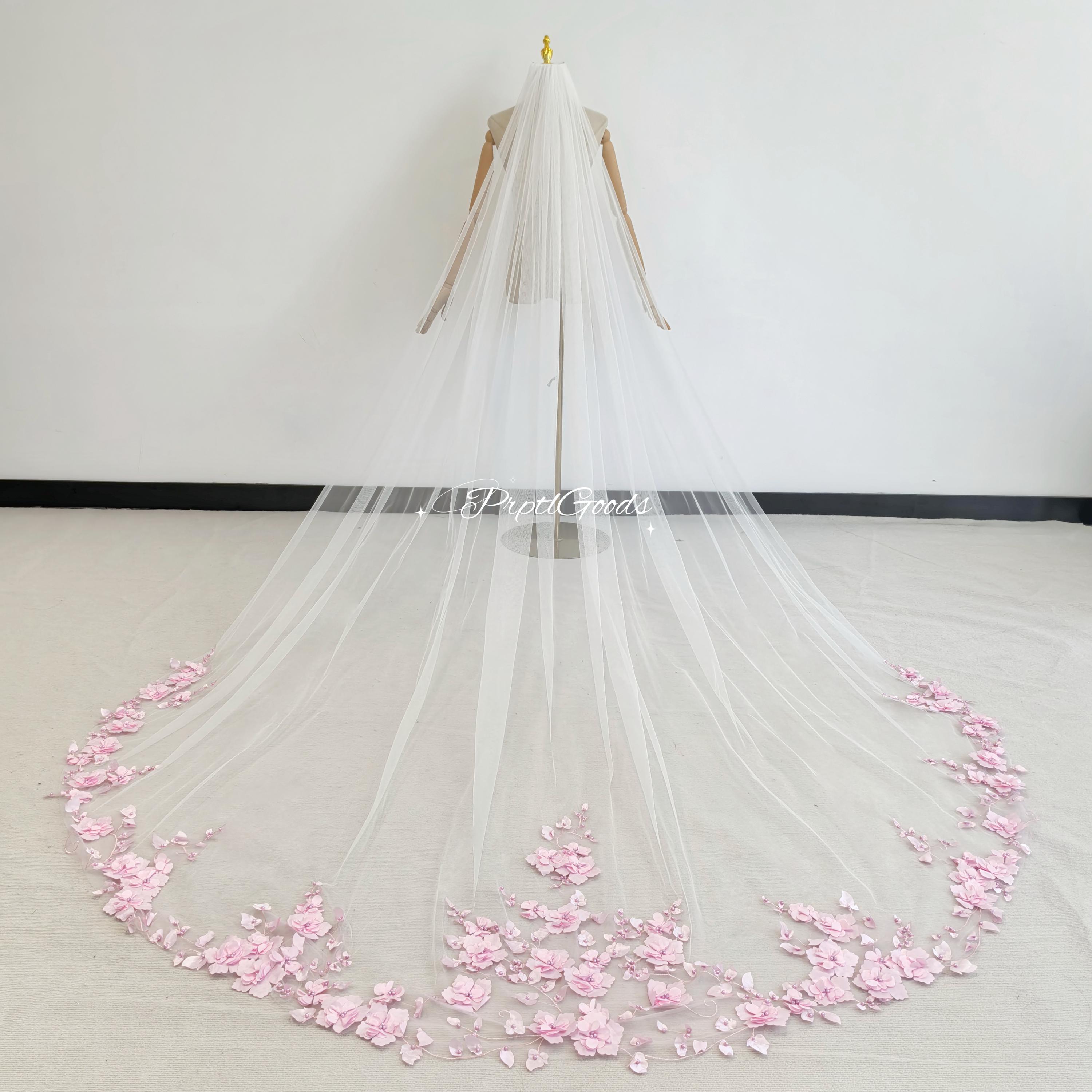 Velo Da Sposa Lungo In Pizzo E Tulle &ndash; Accessorio Per Capelli, Colore Bianco, Stile Scialle