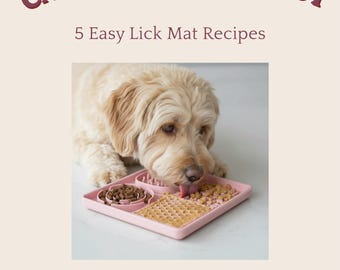 Recetas para alfombrillas de lamido para perros / Guía de enriquecimiento relajante (Descarga en PDF)