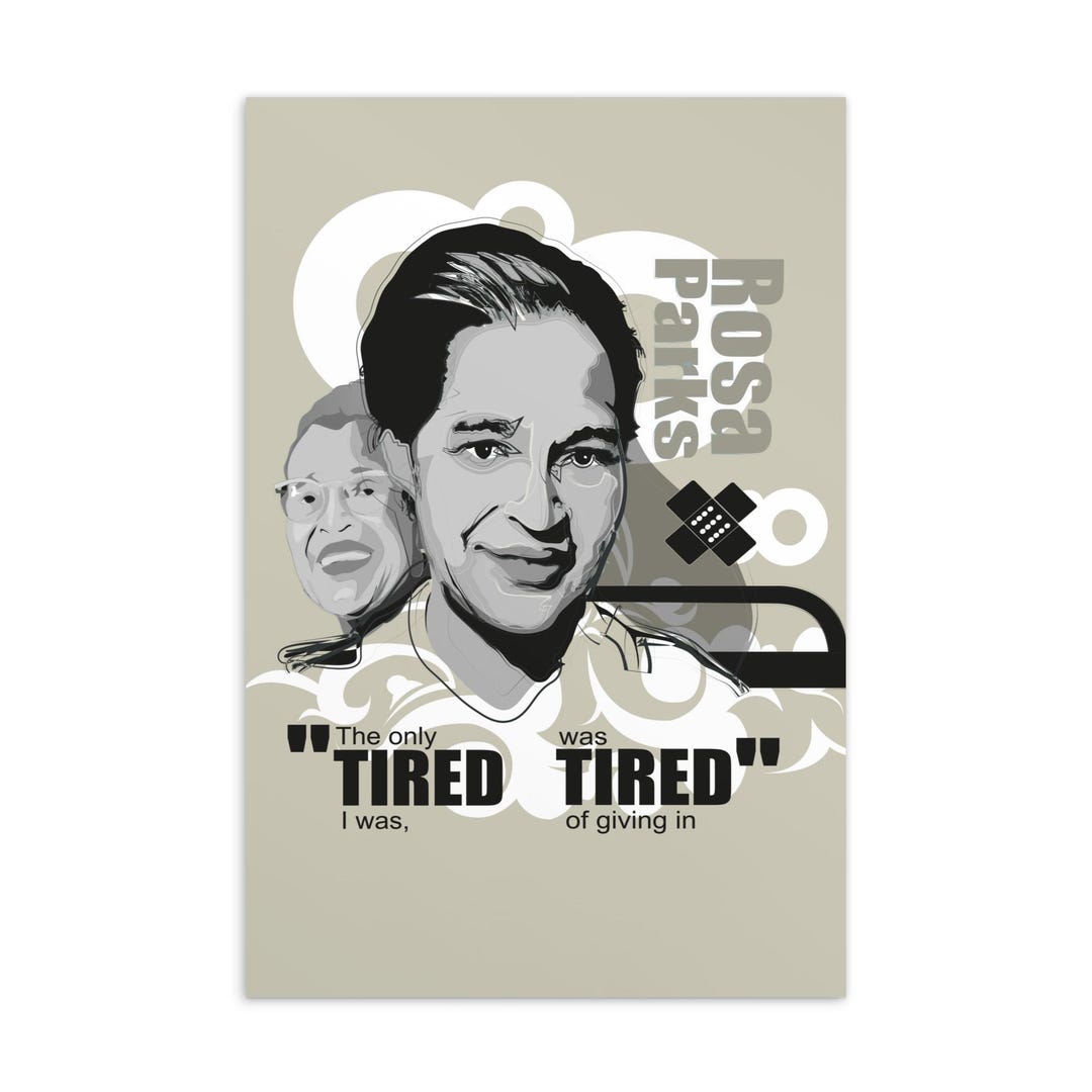 Rosa Parks Faces in the Crowd © Illustrated Civil Rights Postcard - Etsy
