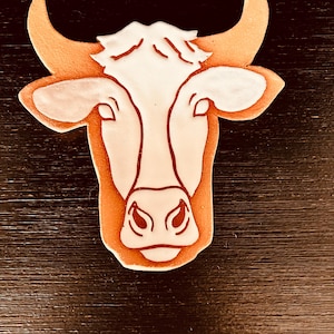 Cowboy cow skull trinket dish