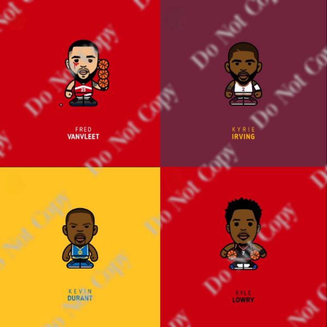NBA Cartoon Players PNG Bundle, Basketball Legends Chibi Characters,pro ...