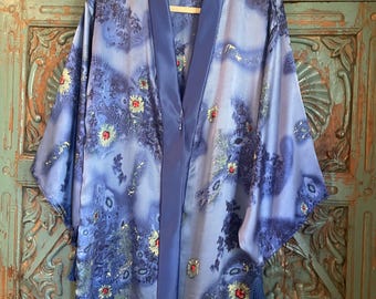 Luscious Royal Silk Kimono Jacket