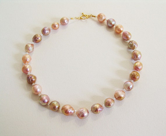 Wonderfully Imperfect Baroque Pearl Necklace - Etsy