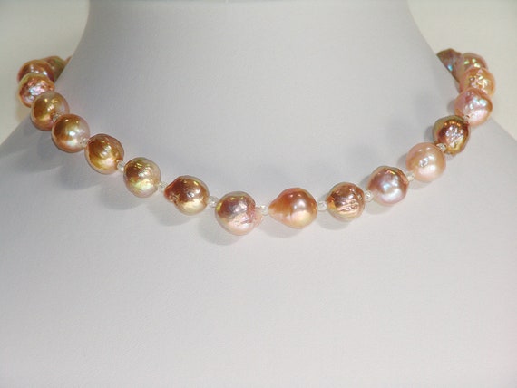 Imperfect pearl necklace best sale