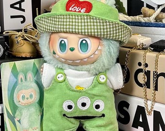 Handmade Outfit Set für 17 cm Labubu Puppe - Personalisiertes Geschenk für Freund Kinder - Strickmuster