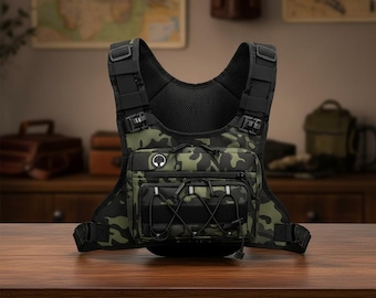 Tactical Chest Pack Hydration Vest, Lightweight Sport Backpack for Running Hiking Cycling