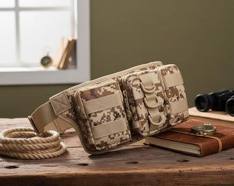 Waterproof Oxford Tactical Waist Pack, Outdoor Hiking Camping Pouch