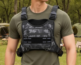 Tactical Chest Bag Harness Vest: Waterproof MOLLE Outdoor Gear