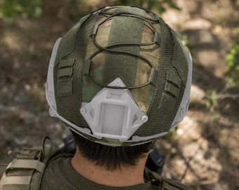 Tactical Helmet Cover with Elastic Rope System Military Camouflage Helmet Cloth MOLLE Style Airsoft Outdoor Gear Adjustable Mesh