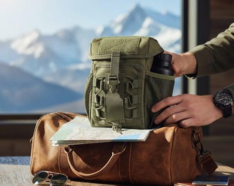 MOLLE Dump Pouch, Tactical Belt Bag, 1000D Nylon Folding Utility Pocket