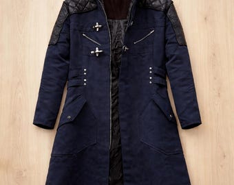 Devil May Cry 5 Nero Blue Trench Coat – Unisex Cosplay Gaming Jacket