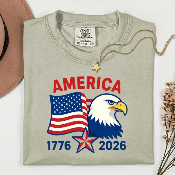 Comfort Colors Patriotic Eagle USA 1776-2026 Shirt