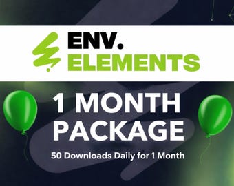 Env Elements 1 Month Subscription, 25 Downloads Daily, 750+ Total Downloads