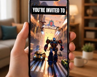 Personalized Transformers Rise Beasts Animated Video Invitation (Digital Download)