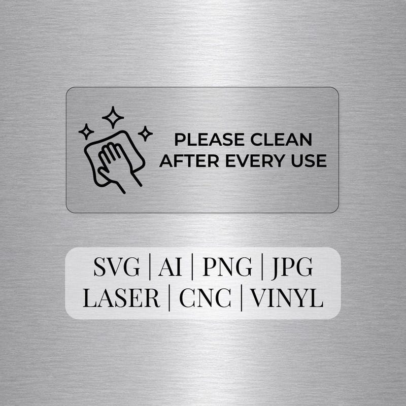 Clean After Use Sign - Etsy